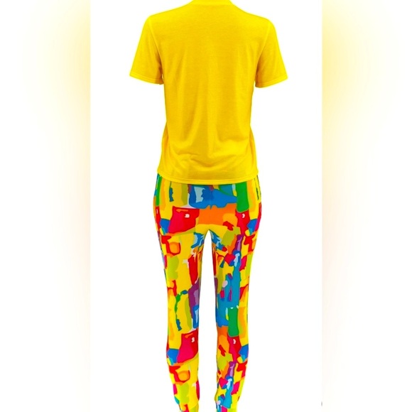 2 Piece: “Faith” Print Short Sleeve Top & Matching Drawstring Pocket Pants, EUC - Picture 3 of 8